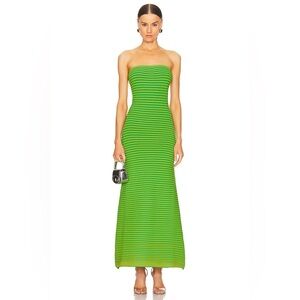 The Wolf Gang Viral ‘Sunmor’ Lime Knit Maxi Dress